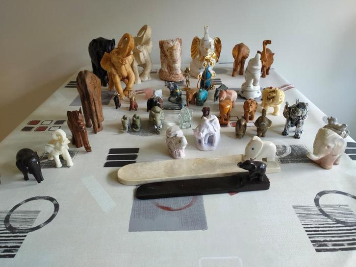 Unieke verzameling olifant beeldjes, Verzamelen, Beelden en Beeldjes, Zo goed als nieuw, Dier, Ophalen
