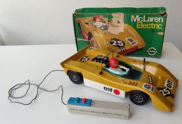 Vintage racewagen Mc Laren 4932, telegeleide op batterijen beschikbaar voor biedingen