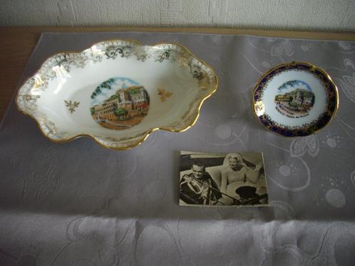 3 porseleinen items Monaco +  foto Rainier & Grace., Antiquités & Art, Antiquités | Porcelaine, Enlèvement ou Envoi