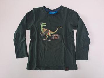 Mt 104 Donkergroene T-shirt lange mouwen dino met skateboard beschikbaar voor biedingen