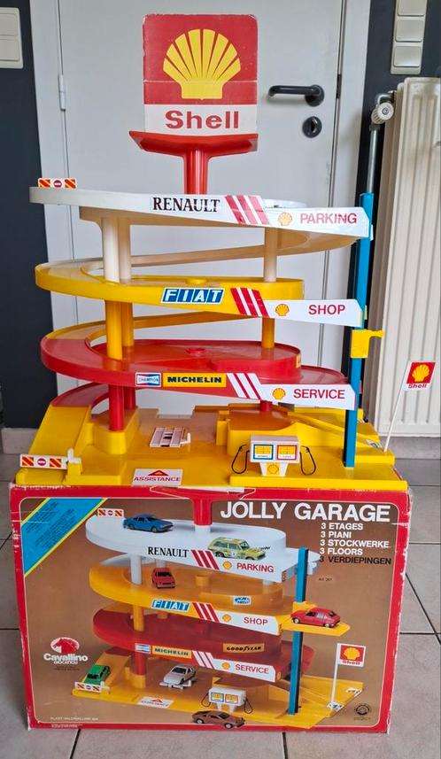 Vintage speelgoedgarage Shell, Kinderen en Baby's, Speelgoed | Overig, Gebruikt, Jongen, Ophalen