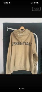 Pull a capuche beige Essentials logo reflective taille M, Enlèvement ou Envoi, Comme neuf, Taille 48/50 (M)
