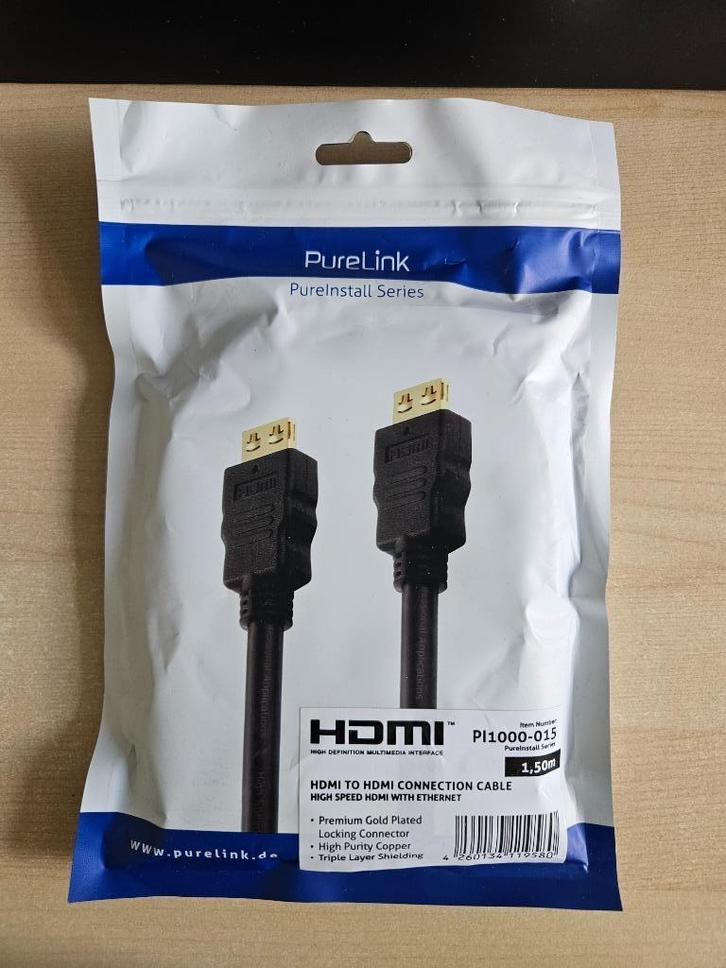 PureLink PI1000-015 snelle HDMI 2.0-kabel, Audio, Tv en Foto, Audiokabels en Televisiekabels, Nieuw, HDMI-kabel, Minder dan 2 meter