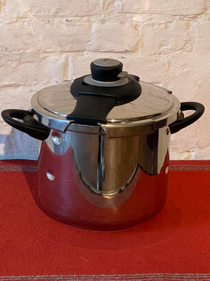 SEB CLIPSO roestvrijstalen snelkookpan 10 liter, Huis en Inrichting, Keuken | Potten en Pannen, Zo goed als nieuw, Kookpan of Snelkookpan