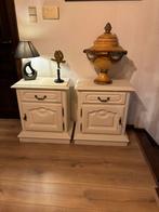 Landelijke Eiken Nachtkastjes (Set van 2 stuks), Huis en Inrichting, Ophalen, 55 tot 70 cm, Zo goed als nieuw, 45 tot 65 cm