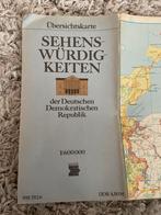 Uit 1983: oude toeristische kaart Oost-Duitsland, Boeken, Atlassen en Landkaarten, Ophalen of Verzenden, Zo goed als nieuw, Duitsland