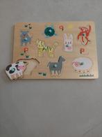 Houten inlegpuzzel dieren, Kinderen en Baby's, Ophalen of Verzenden, Zo goed als nieuw, Van hout, Minder dan 10 stukjes