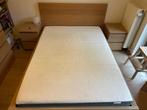 Lit IKEA Malm avec matelas,Bed with Mattress, Bad mit Matras, Huis en Inrichting, Slaapkamer | Bedden, Ophalen, Gebruikt, Beige