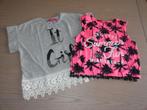 Roze + grijs T-shirtje YD Maat 122/128, Kinderen en Baby's, Kinderkleding | Maat 122, Meisje, YD, Zo goed als nieuw, Shirt of Longsleeve