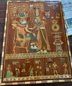 Egyptische houten plank met ingelegde stukjes, Antiek en Kunst, Ophalen of Verzenden