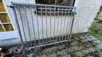 Dubbele poort verzinkt met 2 vleugels, Tuin en Terras, Tuinpoorten, Ophalen, Gebruikt, Staal, 100 tot 150 cm