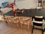 Zwarte eiken tafel 8-10 personen, Huis en Inrichting, Ophalen, Gebruikt