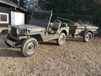 Jeep Willys cj3a et sa remorque, Auto's, Overige merken, 4 zetels, Stof, Overige kleuren