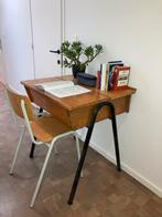 Vintage bureau + stoel, Ophalen of Verzenden, Bureau