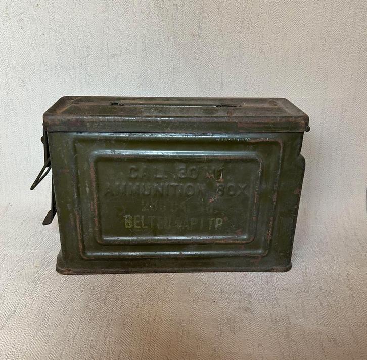 wo2 - US .30 munitiekistje voor de Browning M1917, Verzamelen, Militaria | Tweede Wereldoorlog, Landmacht, Kleding of Schoenen