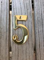 HUISNUMMER 5 MESSING, Ophalen of Verzenden, Nieuw, Overige materialen