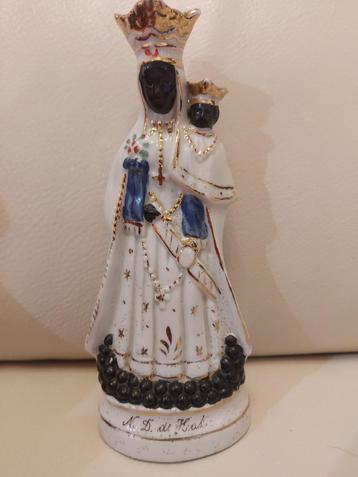 Vintage porseleinen beeldje Zwarte Madonna van Halle beschikbaar voor biedingen