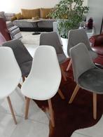 6 eetkamerstoelen, Huis en Inrichting, Stoelen, Ophalen of Verzenden, Zo goed als nieuw, Grijs