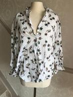 H&M Wit Shirt met print, Maat 38/40 (M), H&M, Wit, Ophalen of Verzenden