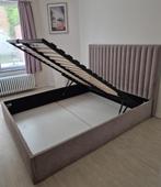 Hoogwaardig borstbed + boxspring 160x200 cm, Ophalen, Bruin, Tweepersoons, Zo goed als nieuw
