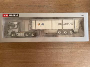 WSI Becatrans Scania R Highline met trailer, Hobby en Vrije tijd, Ophalen of Verzenden, Nieuw, Bus of Vrachtwagen, Wsi