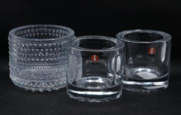 lot van 3 iittala theelichthouders beschikbaar voor biedingen