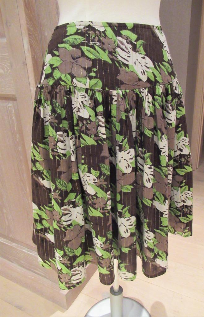 Soaked in Luxury rok met bladerenmotief en lurex, Medium, Kleding | Dames, Rokken, Zo goed als nieuw, Bruin, Verzenden