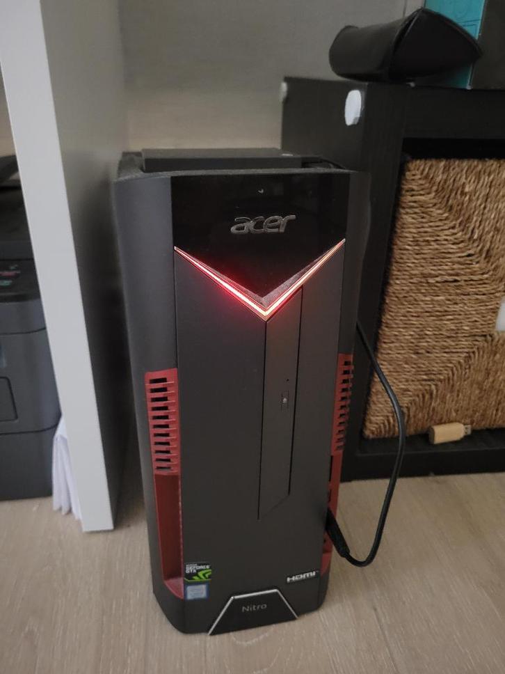 Pc gaming Acer nitroN50-600 + ecran+ clavier+ souris+ webcam, Computers en Software, Desktop Pc's, Zo goed als nieuw, 3 tot 4 Ghz
