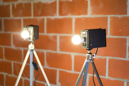 Vintage camera-lampen, Huis en Inrichting, Lampen | Overige, Gebruikt, Ophalen of Verzenden