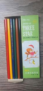 Ongeslepen vintage Three Star kleurpotloden, Ophalen of Verzenden, Nieuw, Potlood of Stift