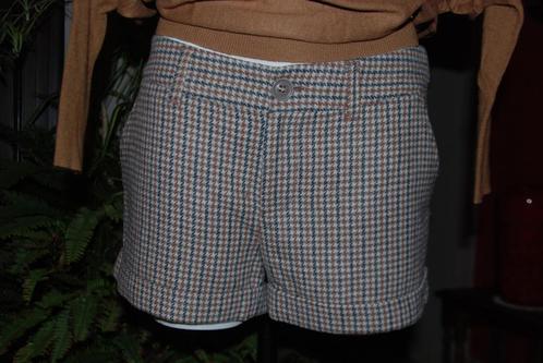 Wintershort "DEPT" in beige-bruine pied-de-poule maat S, Kleding | Dames, Broeken en Pantalons, Zo goed als nieuw, Maat 36 (S)