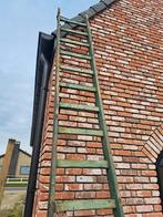 Antieken houten ladder 3m90 hoog, Ladder, Ophalen of Verzenden, Zo goed als nieuw