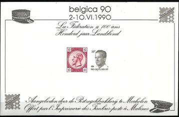 1990 Herinneringsvelletje “Belgica 90”  beschikbaar voor biedingen