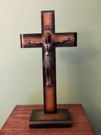 Crucifix art déco avec bougeoirs, Antiquités & Art, Enlèvement ou Envoi