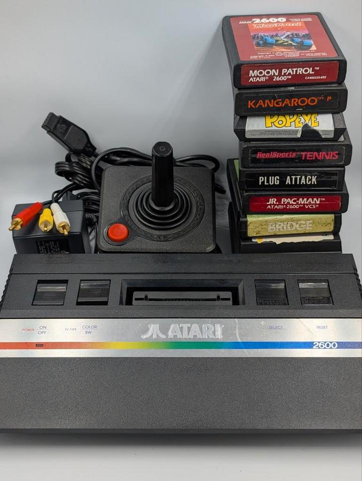 Atari 2600 jr console met AV composite mod en 9 games, Games en Spelcomputers, Spelcomputers | Atari, Ophalen of Verzenden