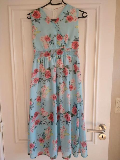 Vintage zomer jurk in tule met bloemen, Kleding | Dames, Jurken, Zo goed als nieuw, Verzenden