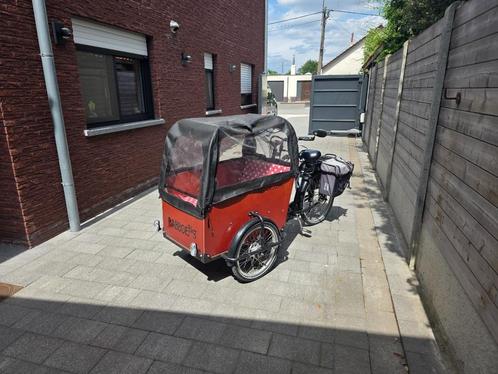 te koop, Fietsen en Brommers, Fietsen | Bakfietsen, Gebruikt, Overige merken, 4 kinderen of meer, Elektrisch, Huif, Ophalen