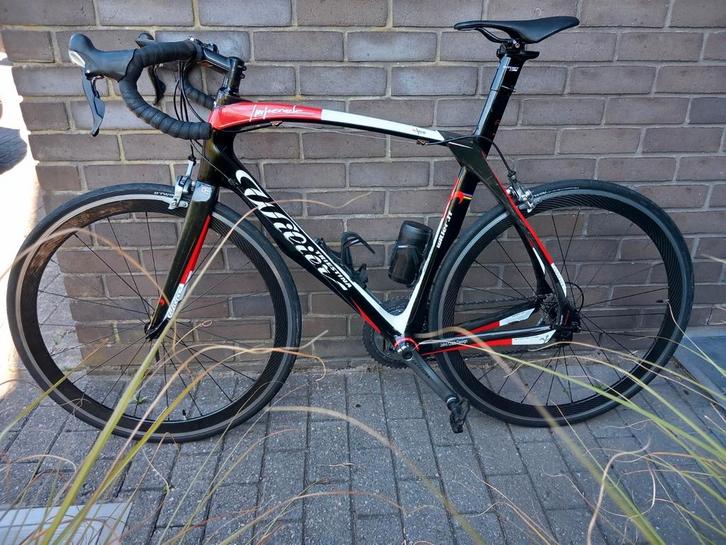 Koersfiets, racefiets wilier imperiale met carbon wielen M55, Fietsen en Brommers, Fietsen | Racefietsen, Gebruikt, Heren, Overige merken
