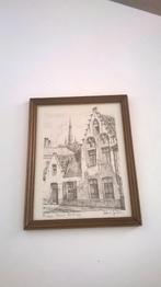 kunstwerk Albert Goethals: Brugge Nieuwe Gentweg, Antiquités & Art, Enlèvement ou Envoi