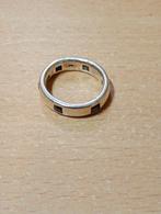 925 sterling zilveren ring met donkerblauwe steen t52-53, Handtassen en Accessoires, Ringen, Blauw, Ophalen of Verzenden, Dame of Heer