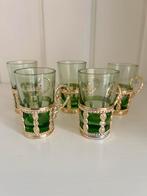 Lot van 5 groene shotglaasjes, Ophalen of Verzenden, Gebruikt, Borrel- of Shotglas