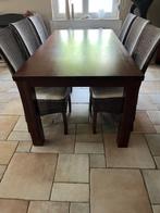 Eetkamertafel met stoelen, Ophalen, Gebruikt, Koloniaal, 4 tot 6 stoelen