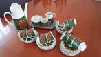 Vintage Koffieservies Winterling Bavaria bloemmotief groen, Ophalen