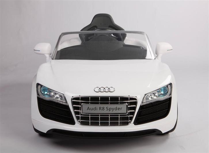 Audi R8, 1 persoons 12V + RC Wit ***NIEUW***, Kinderen en Baby's, Speelgoed | Buiten | Accuvoertuigen, Nieuw, Ophalen of Verzenden