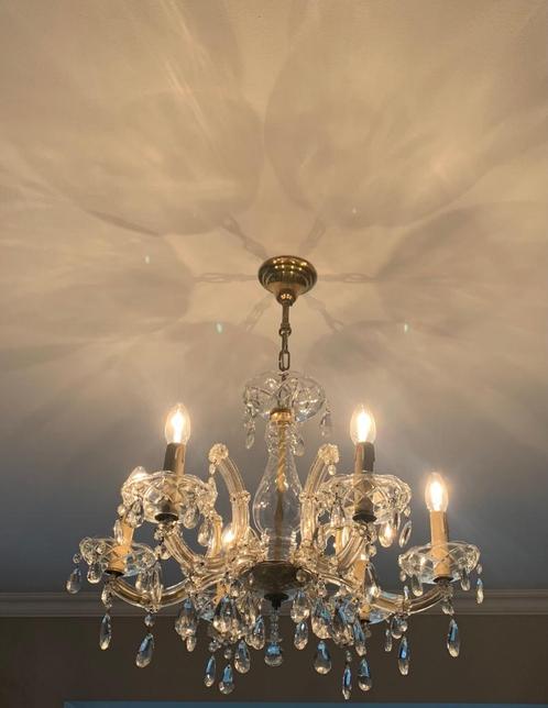 Lustre antique Maria Theresia, lampe suspendue verre cristal, Antiquités & Art, Curiosités & Brocante, Enlèvement ou Envoi