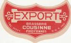 bieretiket Cousinne Froyennes : Export #2, Collections, Envoi, Utilisé, Autres types, Autres marques
