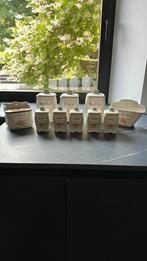 Set voorraadpotten voor kruiden, koffie en thee, Ophalen, Gebruikt
