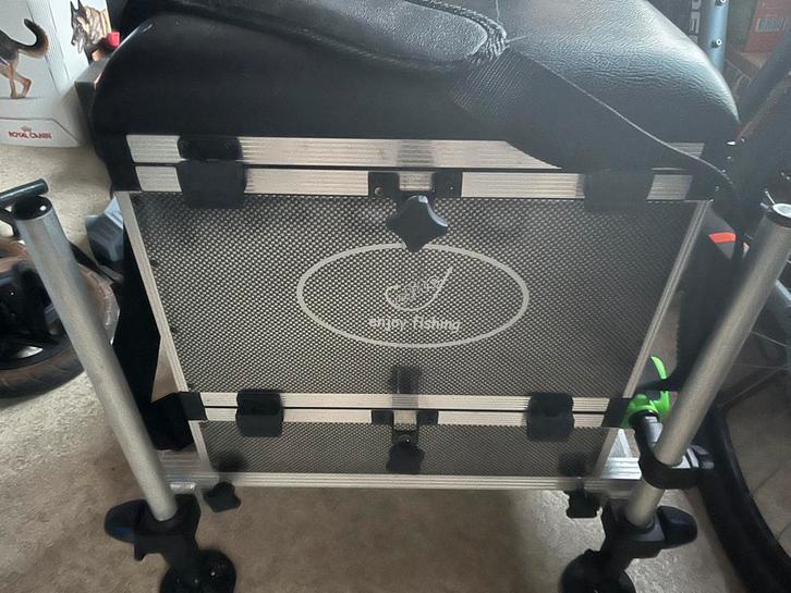 Elite zitkist compleet, Watersport en Boten, Hengelsport | Witvissen, Zo goed als nieuw, Complete set, Ophalen