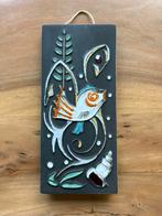 Vintage Keramiek wandtegel Vis en Schelp handgemaakt, Antiek en Kunst, Ophalen