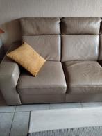 Lederen hoeksalon taupe, Huis en Inrichting, Zetels | Zetels, Ophalen, Gebruikt